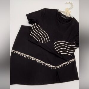 Elegant Rhinestone Mini Skirt